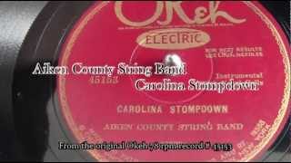 The 1927 original 78 rpm by The Aiken County String Band - Carolina Stompdown on Okeh # 45153