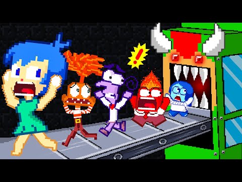 Super Mario Bros but. Team INSIDE OUT Escape from Bowser Prison | Game Animation
