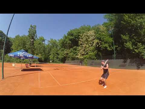 Tennis drill for backhand Dril za bekend Go Pro