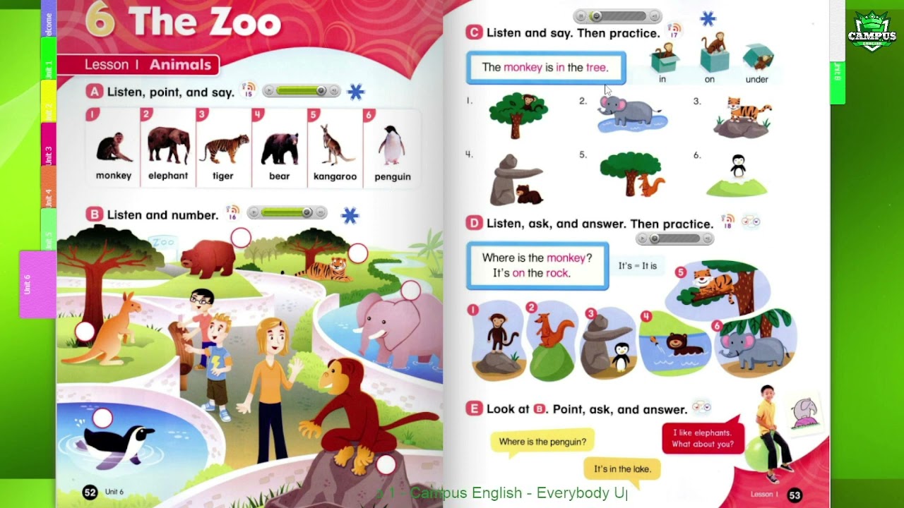 Everybody up 1 - Unit 6 - The zoo - Lesson 1 - Animals