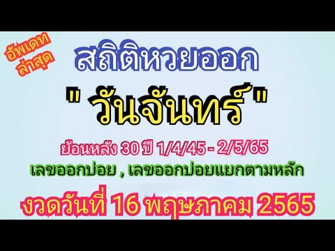 สถิติ หวย ย้อน หลัง 30 ปี