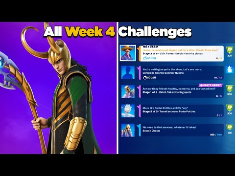 Fortnite All Week 4 Challenges Guide Epic and Legendary Quests