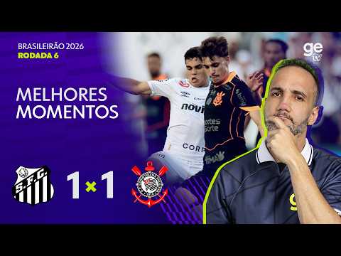 Gols e lances de Santos x Corinthians