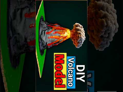 Science exhibition project volcano #shorts #youtubeshorts #volcano #project #scienceproject