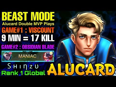 Alucard BEAST MODE Double MVP Plays - Top 1 Global Alucard S н ı η z υ - Mobile Legends