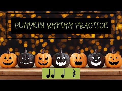 Pumpkin Rhythms - Quarter Note, Eighth Notes, Quarter Rest