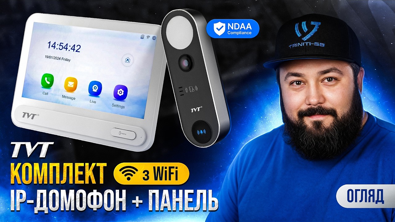 Комплект відеодомофона та панелі TVT