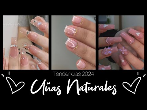 UÑAS  NATURALES 2024/DISEÑOS DE UÑAS COLOR NATURAL #tendency #desingnails #diseñosdeuñas #tendencia