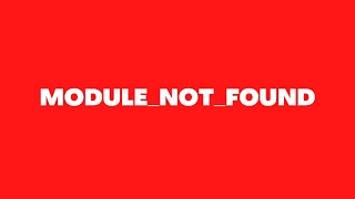 code: &#39;MODULE_NOT_FOUND&#39; | Bug Report | NODE JS | Beginners