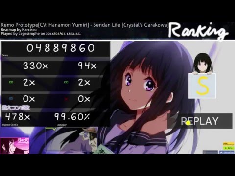 osu! Remo Prototype(CV: Hanamori Yumiri) - Sendan Life [Crystal's Garakowa] FC 264pp