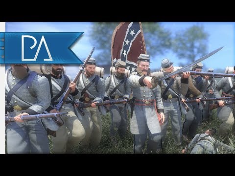 EPIC REBEL LINE BATTLE: No Shoes No Problem - War of RIghts (Huge Line Battle)