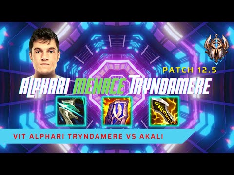ALPHARI MENACE TRYNDAMERE! - VIT Alphari Plays Tryndamere Top Lane vs Akali! | LoL Patch 12.5