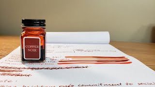 Monteverde Copper Noir Review: A Dark Orange Fountain Pen Ink