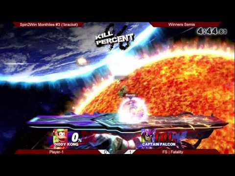 Spin2Win Monthlies 2 - Winners Semis - Player-1 (Diddy Kong) vs. Fatality (Cpt. Falcon)