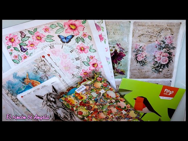 Vídeo relacionado con ITD Collection - Papel de arroz creativo A4 Decoupage Rice Paper Sheet 29,7 x 21 cm, técnica de servilletas, multicolor (RP030- Shabby Chic- HS code 48021000)