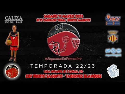 Videohighlights Infantil Caliza Pool Bar CBF Puerto Sagunto - Tabernes Blanques (LIGA J10 22-23)