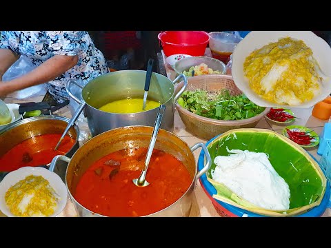 My Satisfying Foods -Cambodian Rice Noodle With Fish Gravy