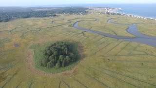 Tidal Marshes and Beaches for Days, Duxbury MA, Drone Footage (Full Flight)