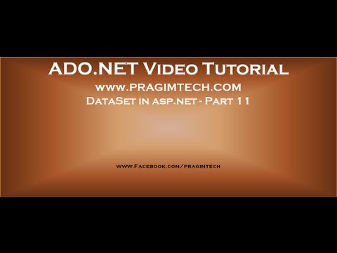 DataSet in asp net Part 11