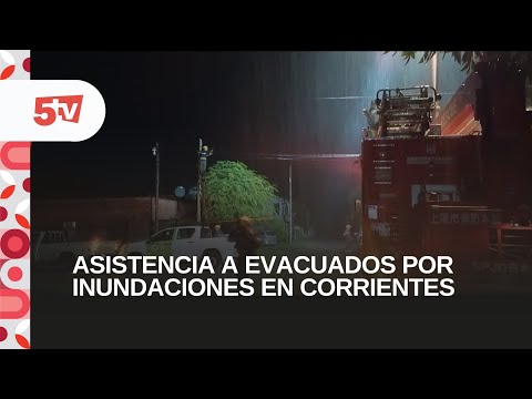 ASISTENCIA A EVACUADOS POR INUNDACIONES EN CORRIENTES-VALERIA ARRAIGADA, BOMBEROS DE SAN COSME