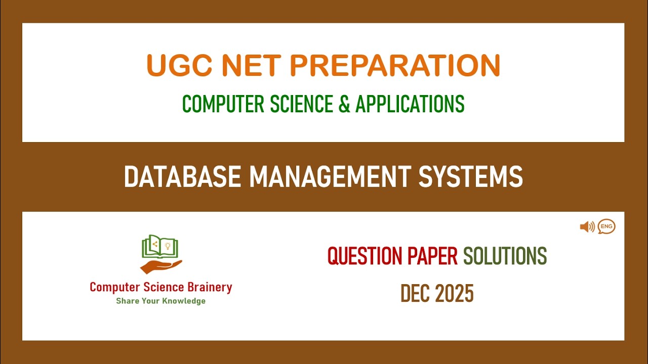 Dec 2025 - Unit 4 - Database Management Systems - UGC NET Computer Science Solutions