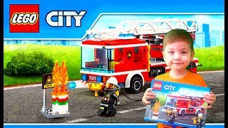 LEGO City Fire Пожарная машина с лестницей (60107) - відео 4