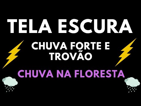 Som de Chuva e Trovões no Telhado para Dormir Profundamente - Chuva Relaxante na Floresta nebulosa