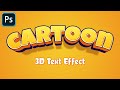 Cartoon 3D Text Effect In Photoshop Tutorial