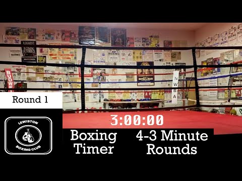 4 Round Boxing Match Training Timer 4-3 Min Rounds With 30 Second Breaks #Boxing
