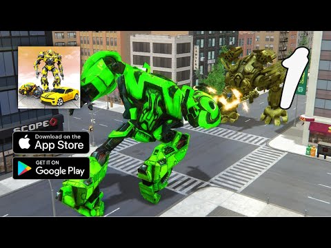 Mega Robot Transform：Robot War Gameplay Walkthrough Part 1 (Android IOS)