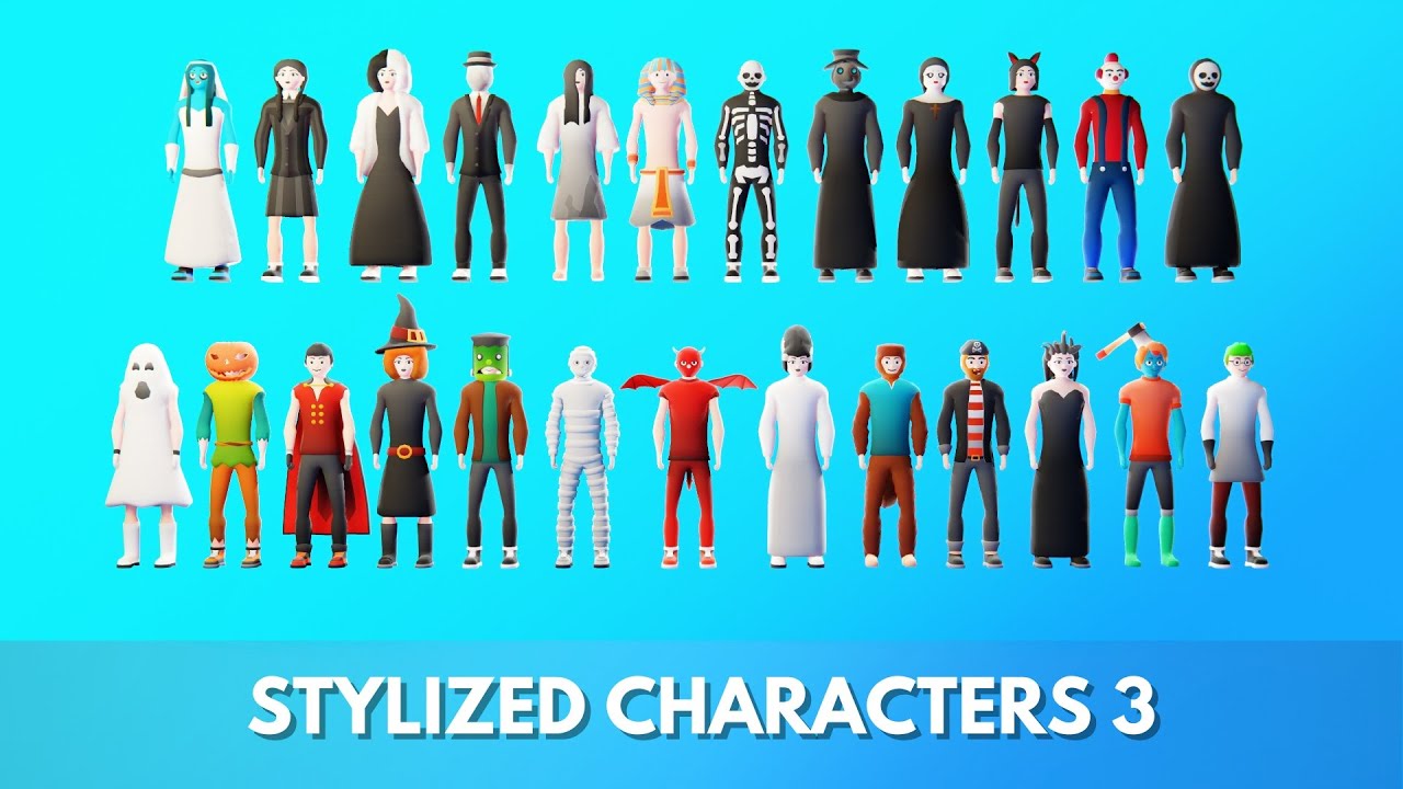 Casual Characters Pack 3 3D Model