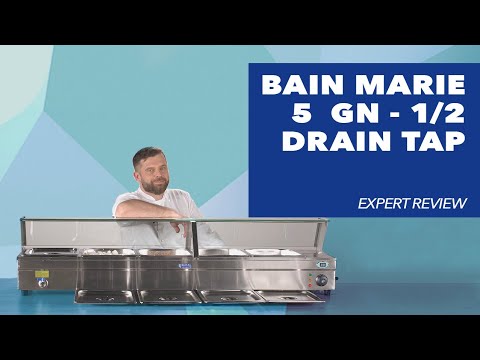 Vidéo - Bain-marie - 5 x GN - 1/2 - Avec robinet de vidange