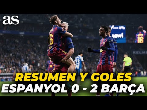 RESUMEN Y GOLES DEL ESPANYOL 0 - 2 BARCELONA: EL DERBI DE JOAN GARCÍA | CARRUSEL DEPORTIVO