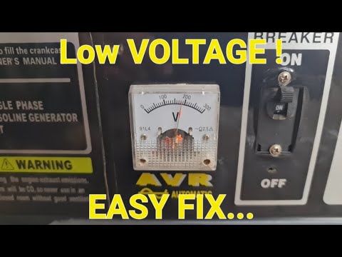 220v Generator low voltage ...this is how i fixed it!Dont do this at home.take it to your local shop