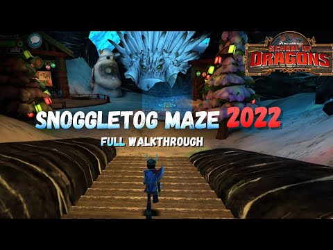 2022 Snoggletog MAZE  FULL WALK THROUGH - School Of Dragons