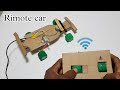 How To Make RC Car With Cardboard Cardboard Rimote Car Homemade Rc Car Craft