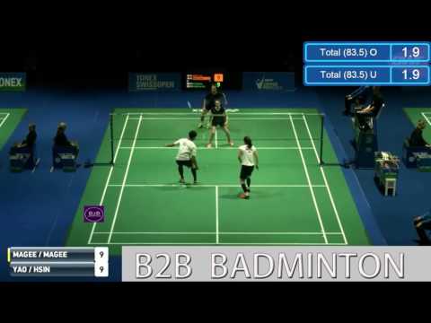 2017 YONEX SWISS OPEN R32 XD Sam MAGEE Chloe MAGEE vs LU Ching Yao CHIANG Kai Hsin   YouTube