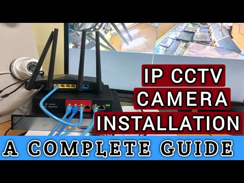 DIY - IP CCTV camera installation, using a Single POE switch with view on phone.