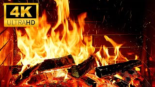 🔥 Ultra-Realistic New Year Fireplace 4K | Gentle Crackling Fire Sounds | Warm Holiday Atmosphere