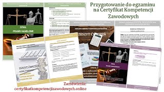 Certyfikat kompetencji zawodowych - TEST Część I Prawo cywilne