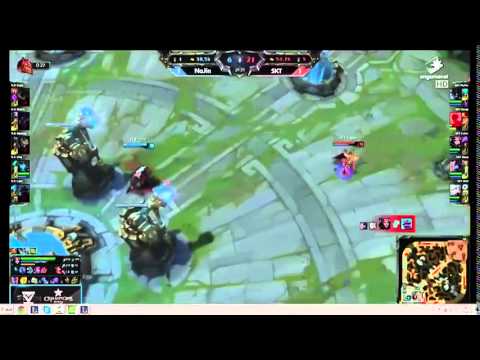 SKT T1 vs. Najin e-mfire FAKER LEBLANC PENTAKILL