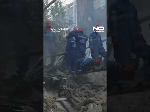 Russian missile and drone attack on Kyiv kills at least 14 #shorts #nocomment #ukraine #russia