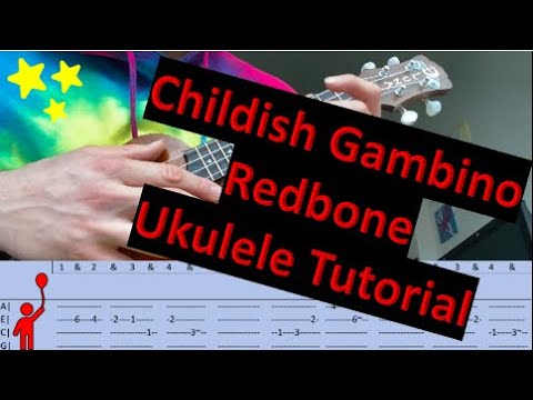 #23 How to play the riff for Childish Gambino - Redbone - Ukulele Tutorial - Super Easy introduction