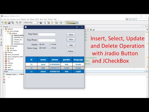 Java Database Crud Operations Insert Select Delete Update