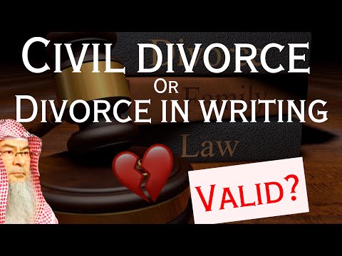 Is a Civil Divorce or Divorce in Writing valid in Islam