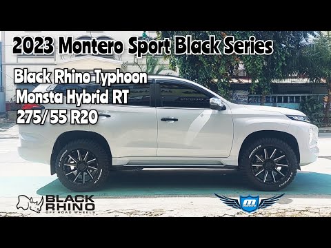 Black Rhino Typhoon 20" with Monsta RT Hybrid 275/55 R20 on a 2023 Montero Sport @ RNH Tire Supply
