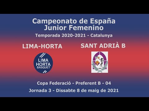 Campeonato de España Junior Femenino. Preferent 2020-21. Lima-Horta - St Adria B. 70-73. 8 maig 2021