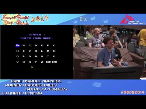Marble Madness by bassdeluxe27 in 2:56 - SGDQ2014 - Part 50