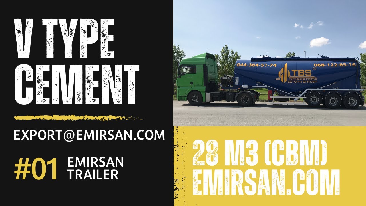 28 m³ V-Type Cement Tanker Semi Trailer