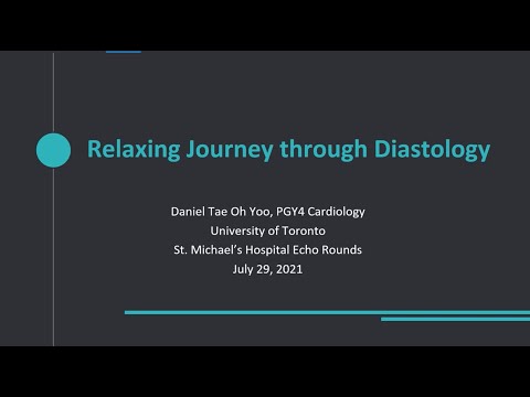 Relaxing Journey through Diastology - Assessing Diastolic Function in Echocardiography